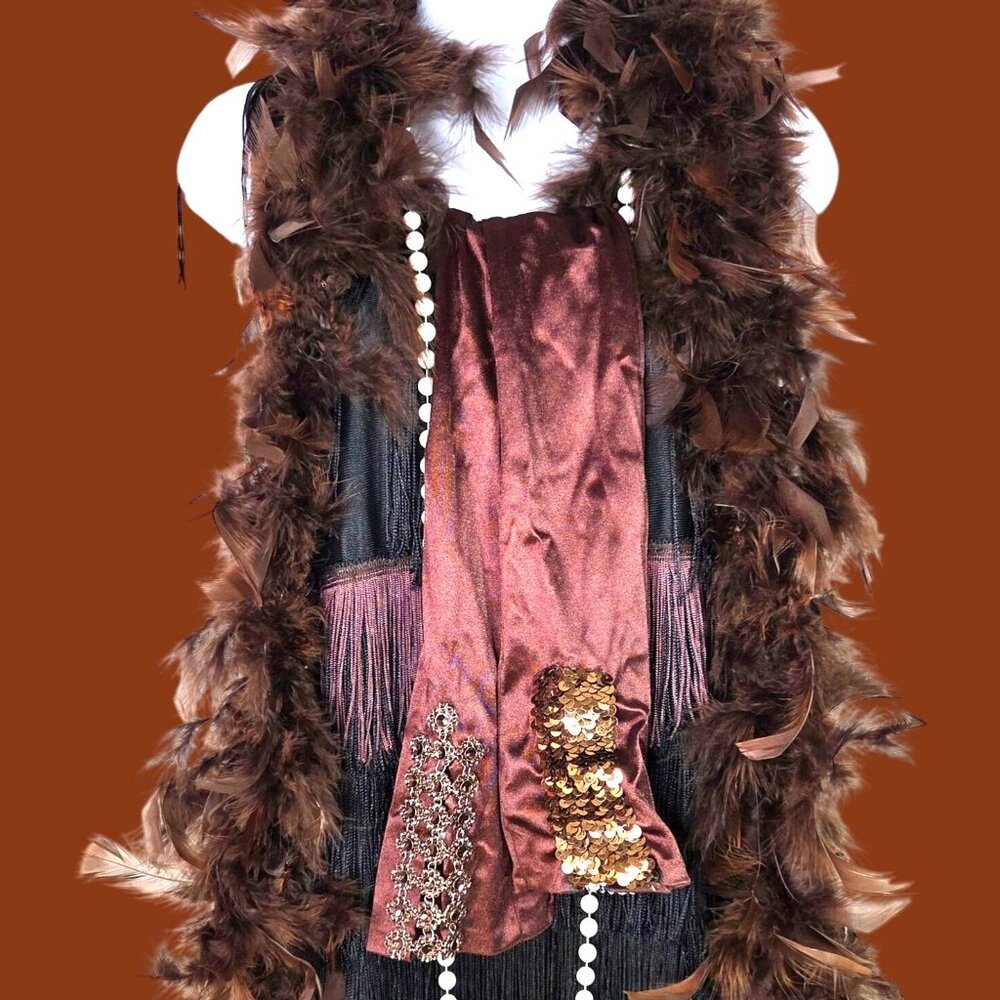 California Costume Roaring 20's Gatsby Art Deco Flapper Party Halloween Costume - Picture 7 of 10